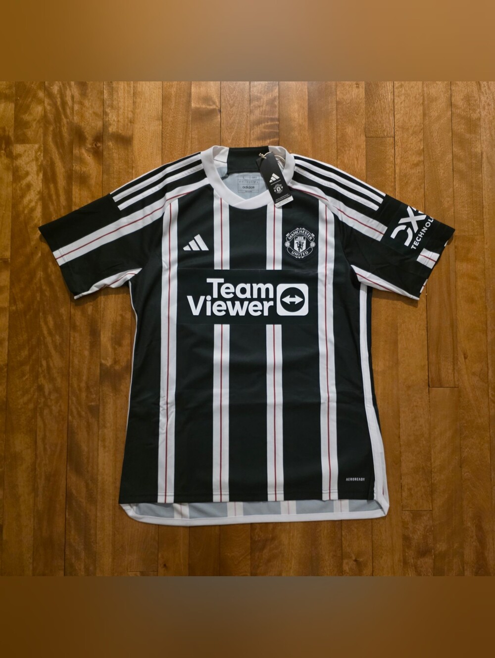 Manchester United 2023/24 Adidas Away Authentic Jersey Mens Size L New NWT